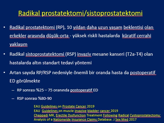 Radikal Prostatektomi Sonrası Erektil Disfonksiyon