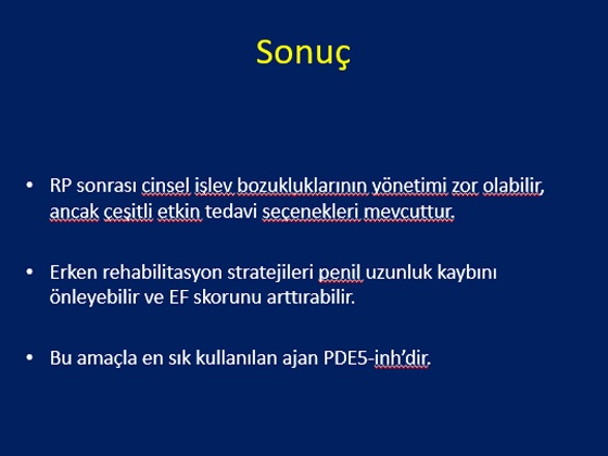 Radikal Prostatektomi Sonrası Erektil Disfonksiyon