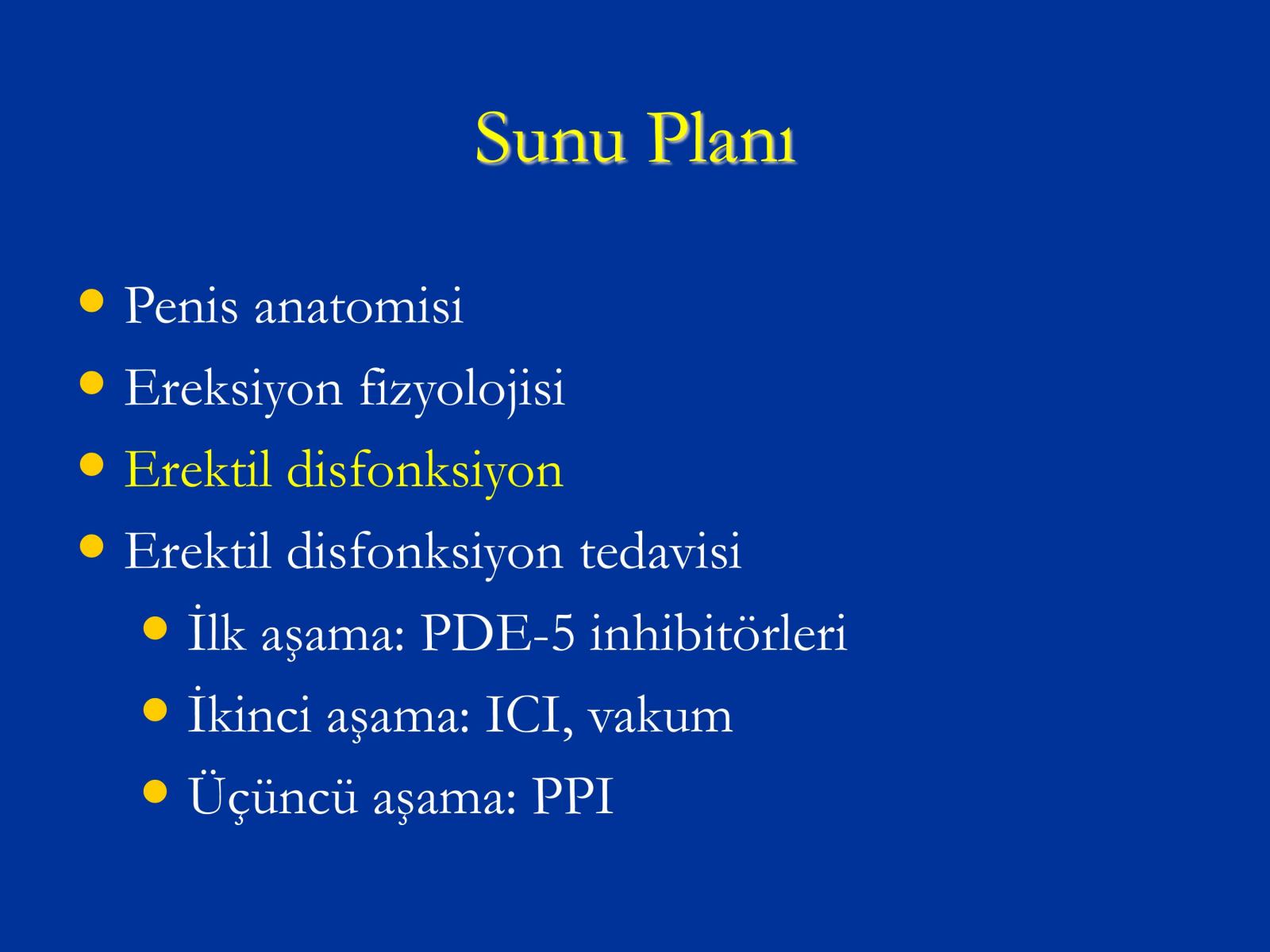 Erektil Disfonksiyon Tedavisi