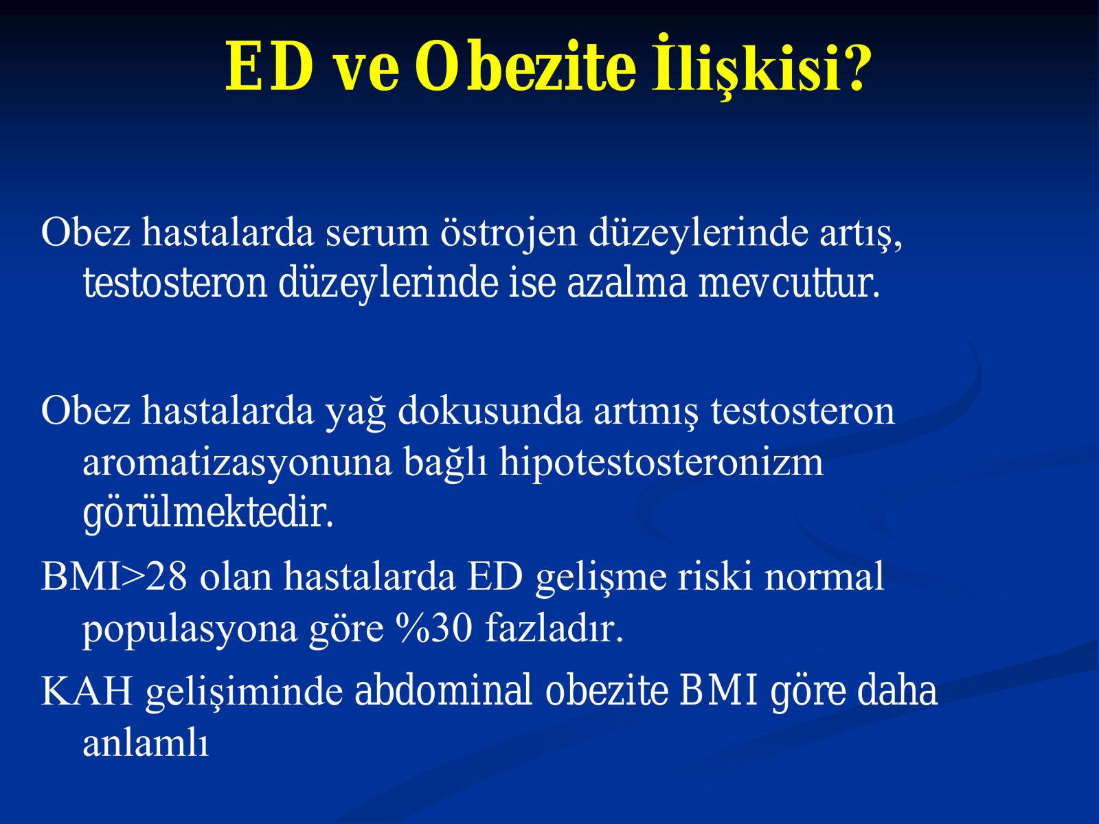 Erektil Disfonksiyon Tedavisi