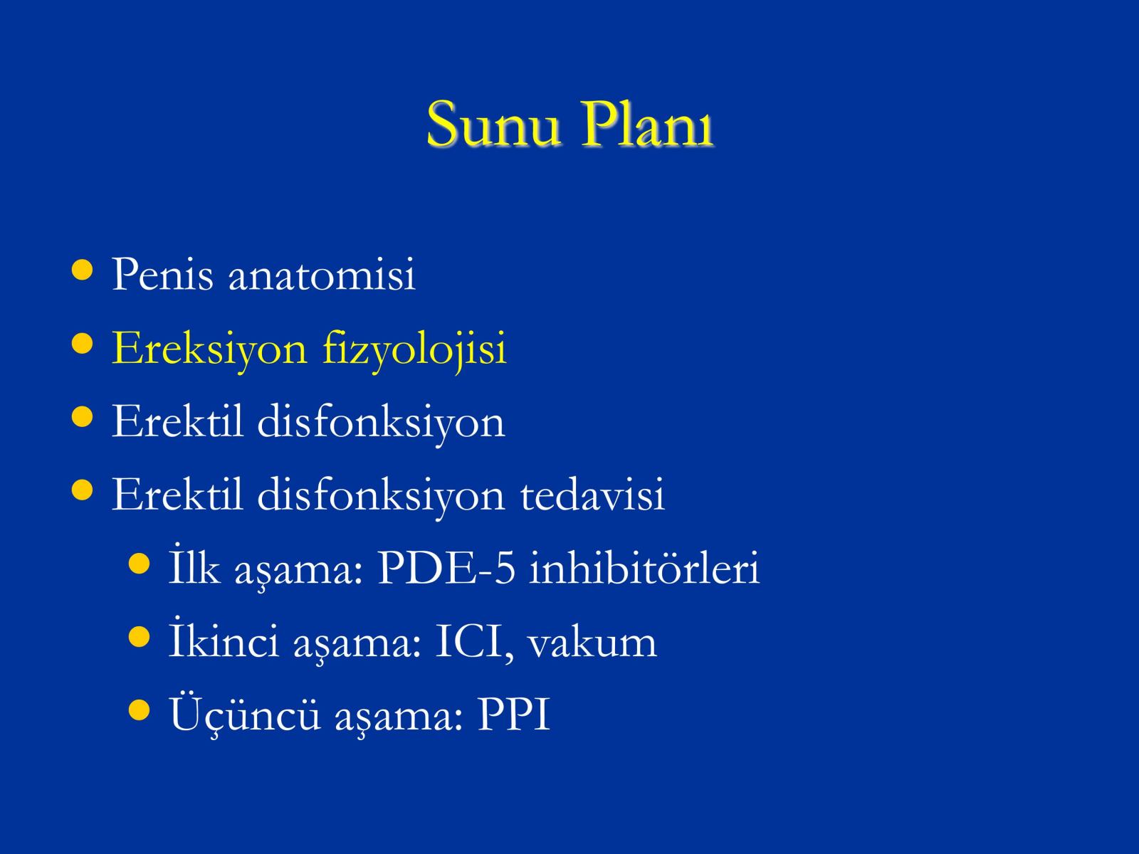 Erektil Disfonksiyon Tedavisi